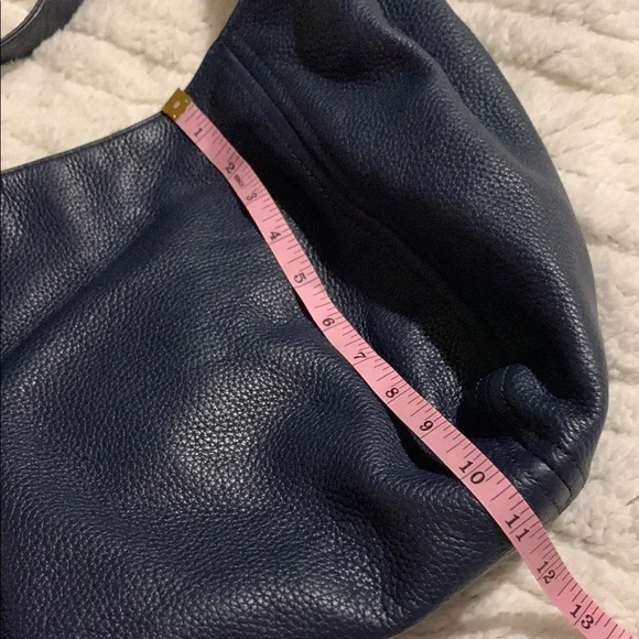 Authentic Michael Kors Navy Leather Hobo Bag - Picture 9 of 11